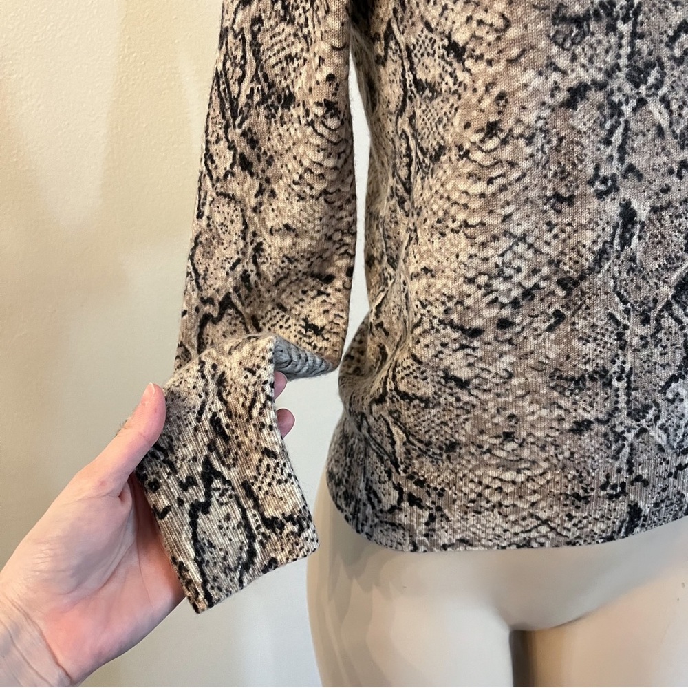 Equipment Python Shane Crew Cashmere Sweater Snak… - image 3